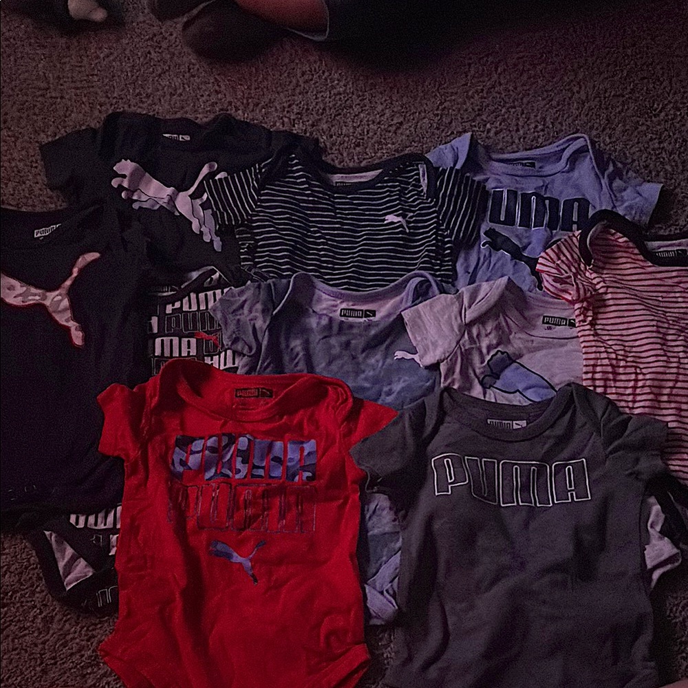 Puma Red and Blue Short Sleeve Tees